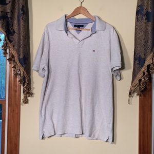 Tommy Hilfiger XXL Custom Git Polo. Light gray